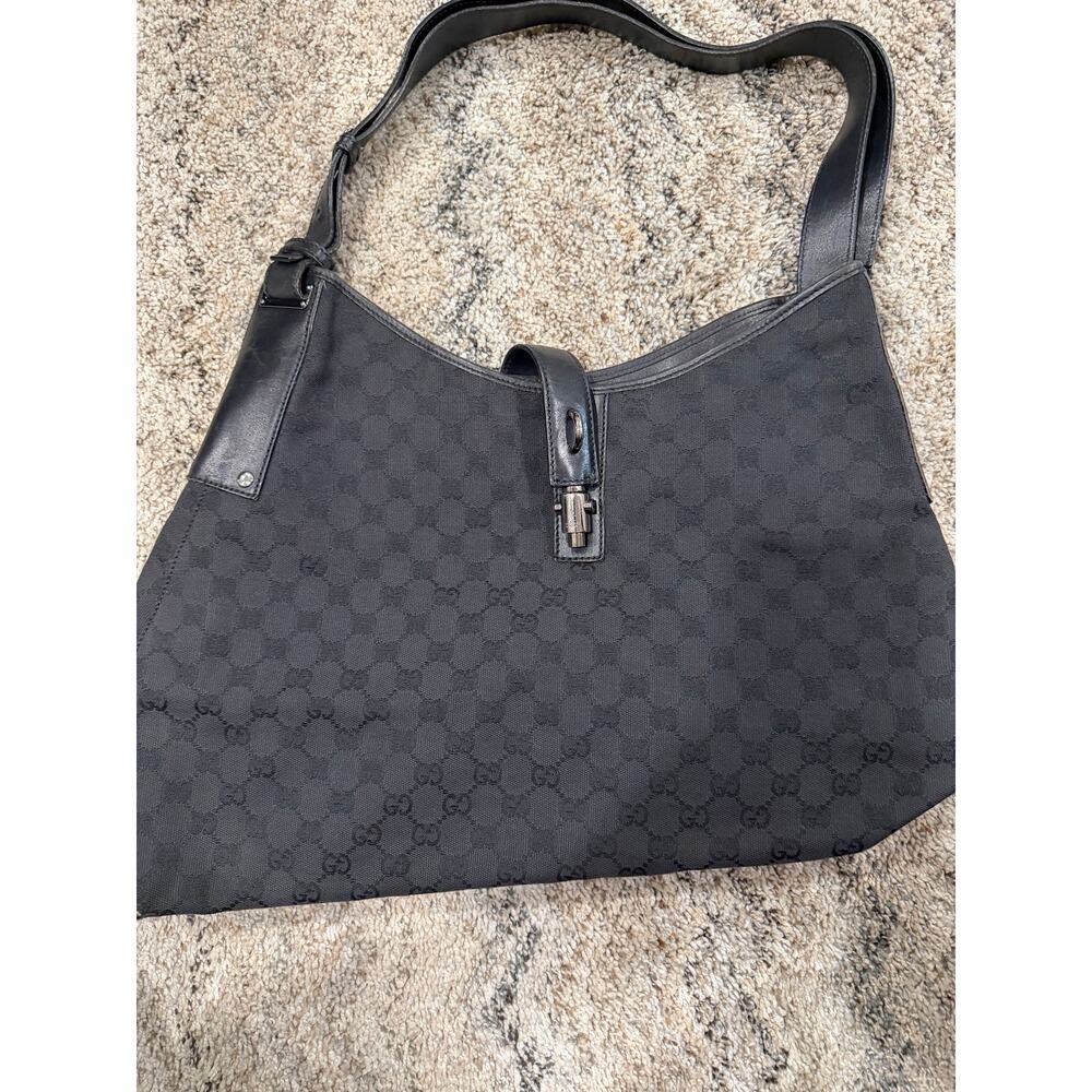 Y2K GUCCI JACKIE HOBO BAG LARGE BLACK
